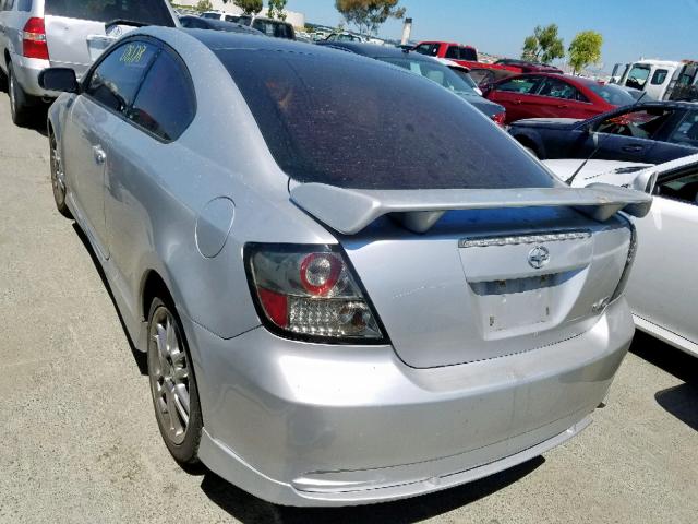 JTKDE177370169167 - 2007 TOYOTA SCION TC ვერცხლისფერი ფოტო 3