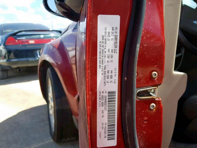 1B3HB48B58D751871 - 2008 DODGE CALIBER SX RED photo 10