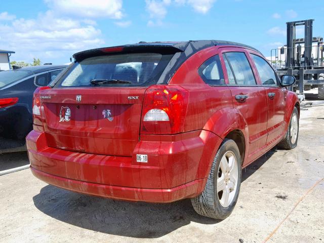 1B3HB48B58D751871 - 2008 DODGE CALIBER SX RED photo 4