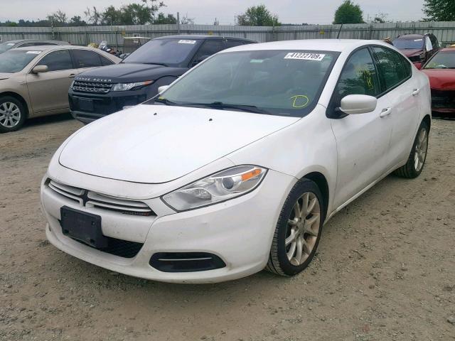 1C3CDFBA3DD104432 - 2013 DODGE DART SXT WHITE photo 2