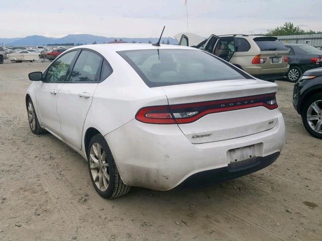 1C3CDFBA3DD104432 - 2013 DODGE DART SXT WHITE photo 3