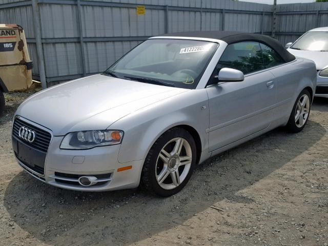 WAUAF48H77K037658 - 2007 AUDI A4 2.0T CA SILVER photo 2