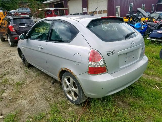 KMHCN36C27U047627 - 2007 HYUNDAI ACCENT SE SILVER photo 3