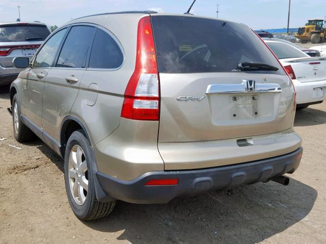 JHLRE48707C103707 - 2007 HONDA CR-V EXL TAN photo 3