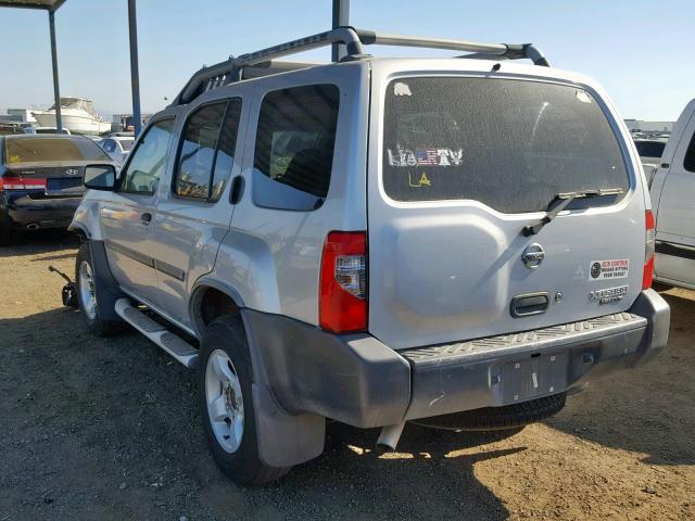 5N1ED28T84C686938 - 2004 NISSAN XTERRA XE SILVER photo 3