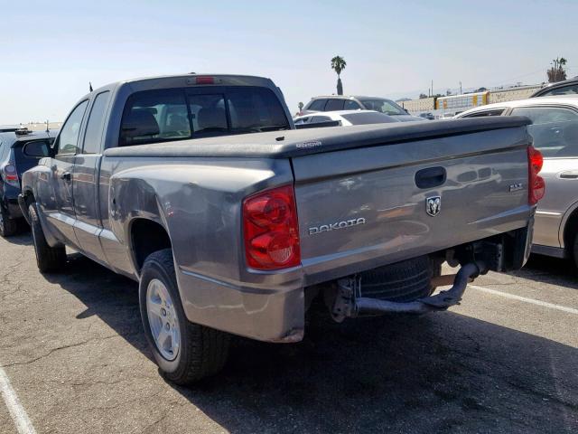 1D7HE42K57S250669 - 2007 DODGE DAKOTA SLT GRAY photo 3