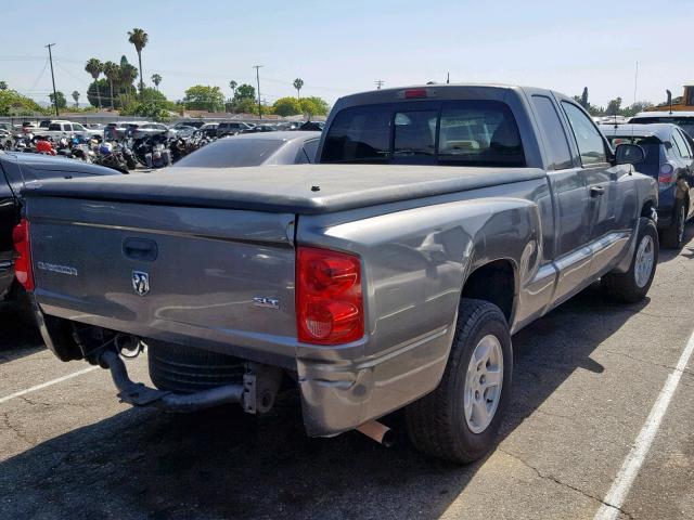 1D7HE42K57S250669 - 2007 DODGE DAKOTA SLT GRAY photo 4