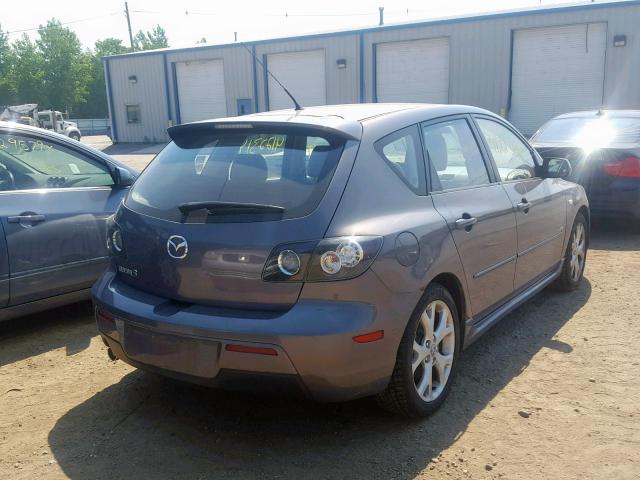 JM1BK344X71759292 - 2007 MAZDA 3 HATCHBAC GRAY photo 4