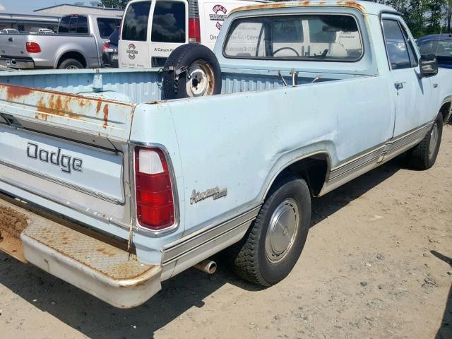 D14BE6S205906 - 1976 DODGE RAM 100 BLUE photo 9