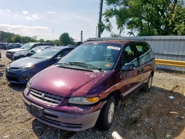 2C4GJ25R9YR725919 - 2000 CHRYSLER VOYAGER PURPLE photo 2