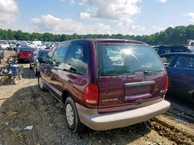 2C4GJ25R9YR725919 - 2000 CHRYSLER VOYAGER PURPLE photo 3