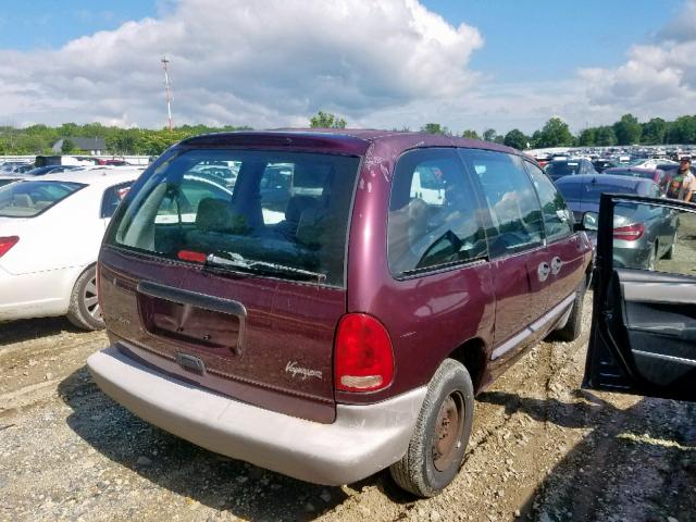 2C4GJ25R9YR725919 - 2000 CHRYSLER VOYAGER PURPLE photo 4