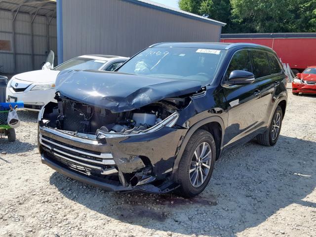 5TDKZRFH0JS531407 - 2018 TOYOTA HIGHLANDER BLACK photo 2