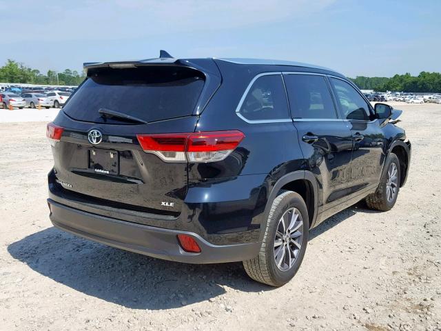 5TDKZRFH0JS531407 - 2018 TOYOTA HIGHLANDER BLACK photo 4