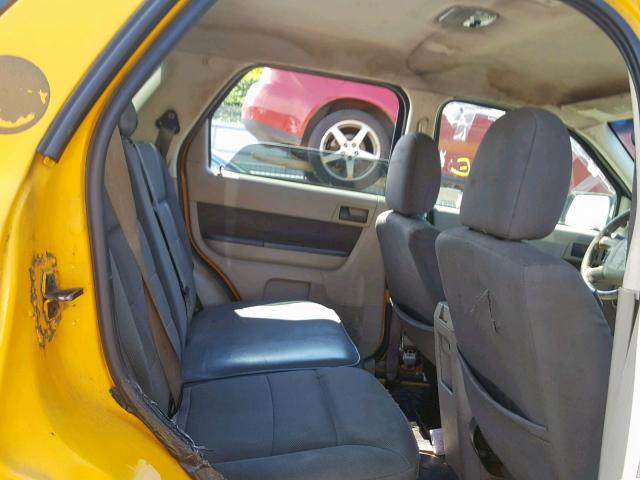 1FMCU49319KC41293 - 2009 FORD ESCAPE HYB YELLOW photo 6