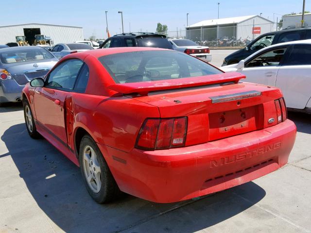 1FAFP40432F123801 - 2002 FORD MUSTANG RED photo 3