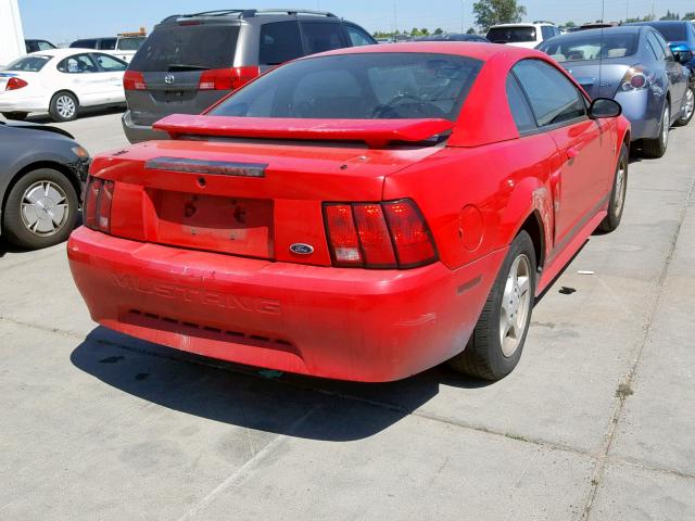 1FAFP40432F123801 - 2002 FORD MUSTANG RED photo 4