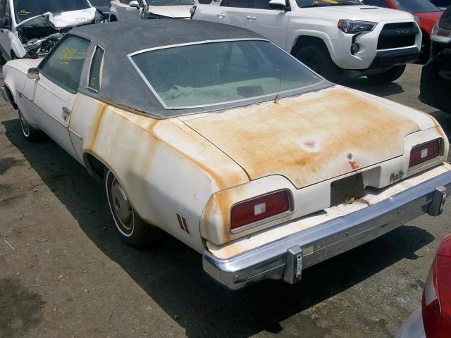 1D37L4Z444280 - 1974 CHEVROLET CHEVELLE WHITE photo 3