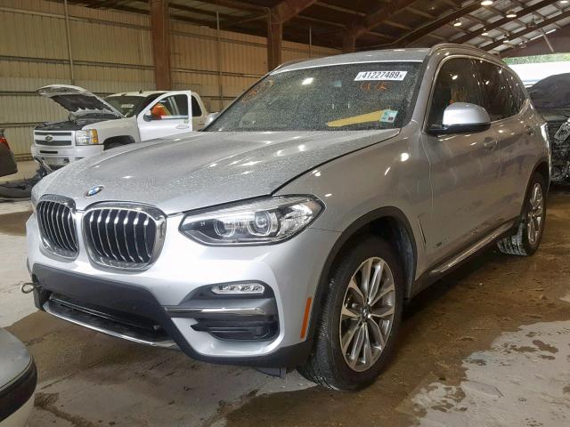 5UXTR9C54JLD59528 - 2018 BMW X3 XDRIVE3 SILVER photo 2