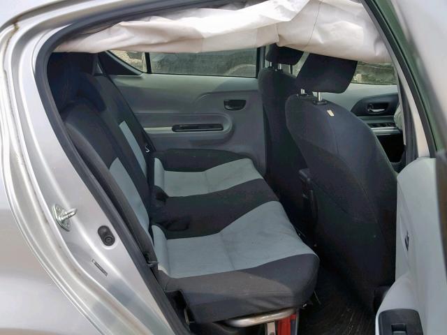 JTDKDTB39C1001488 - 2012 TOYOTA PRIUS C SILVER photo 6