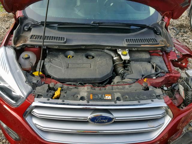 1FMCU9J96HUB27306 - 2017 FORD ESCAPE TIT RED photo 7