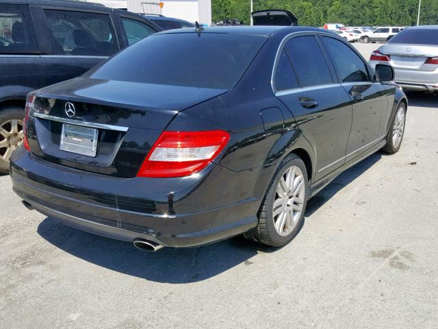 WDDGF54X68F101141 - 2008 MERCEDES-BENZ C 300 BLACK photo 4