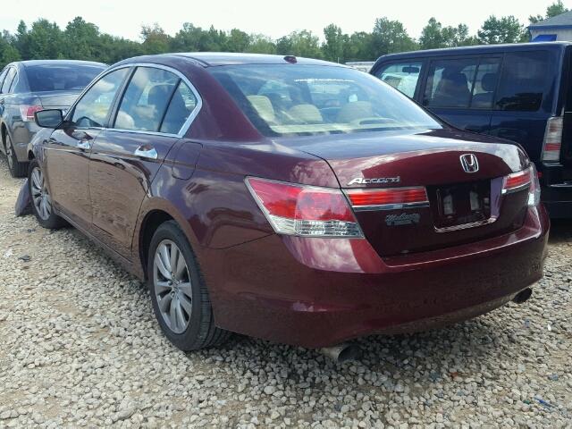 1HGCP3F81CA023178 - 2012 HONDA ACCORD BURGUNDY photo 3