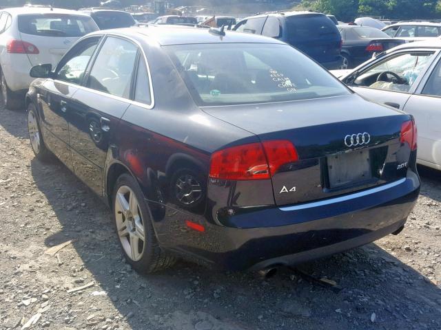 WAUAF68E15A470512 - 2005 AUDI A4 2.0T BLACK photo 3