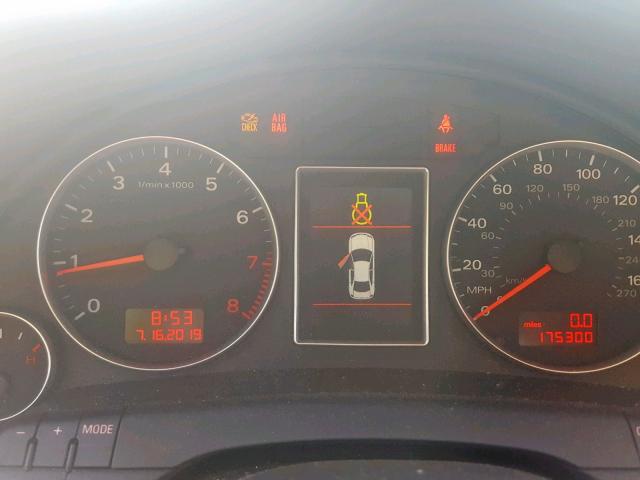 WAUAF68E15A470512 - 2005 AUDI A4 2.0T BLACK photo 8