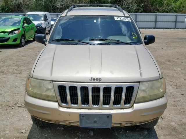 1J4GX58N31C737761 - 2001 JEEP GRAND CHER GOLD photo 9