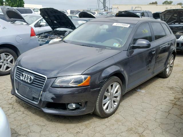 WAUHE78P59A060634 - 2009 AUDI A3 2.0T GRAY photo 2