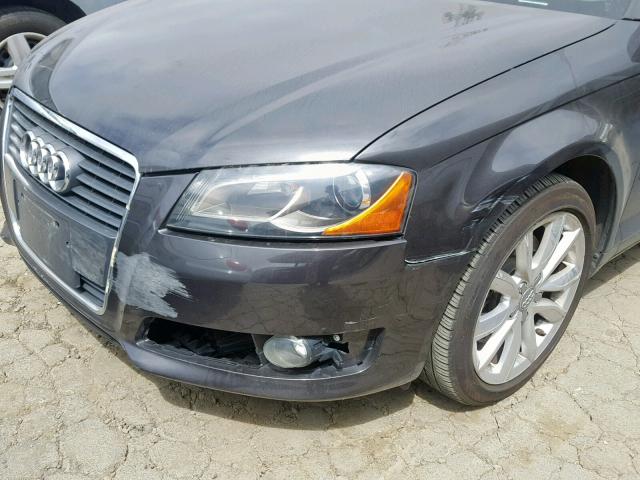 WAUHE78P59A060634 - 2009 AUDI A3 2.0T GRAY photo 9