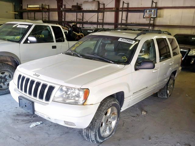 1J4GW58N21C575463 - 2001 JEEP GRAND CHER WHITE photo 2