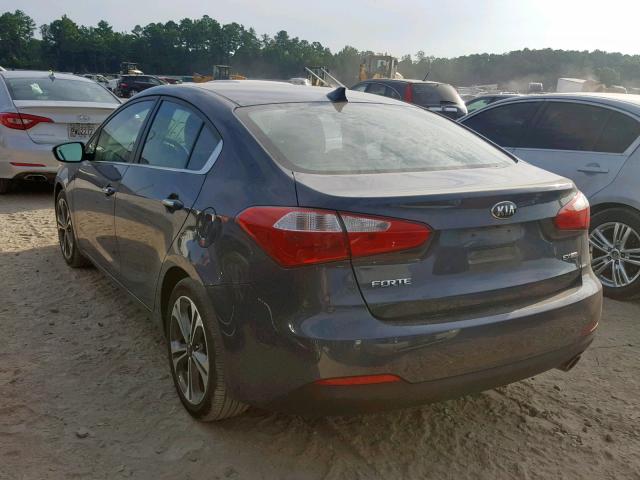 KNAFZ4A83F5361579 - 2015 KIA FORTE EX BLUE photo 3