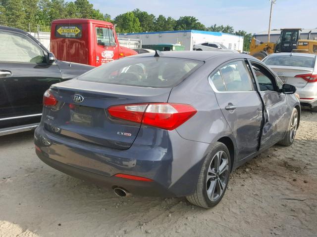 KNAFZ4A83F5361579 - 2015 KIA FORTE EX BLUE photo 4