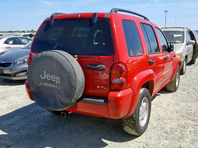 1J4GL58K92W338774 - 2002 JEEP LIBERTY LI RED photo 4