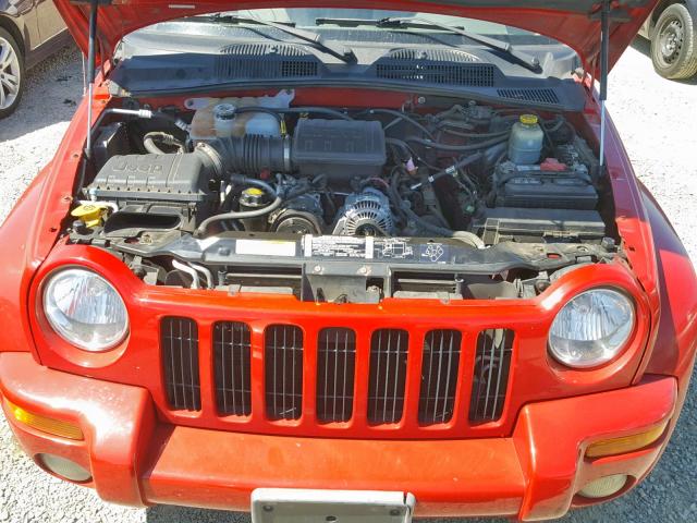 1J4GL58K92W338774 - 2002 JEEP LIBERTY LI RED photo 7