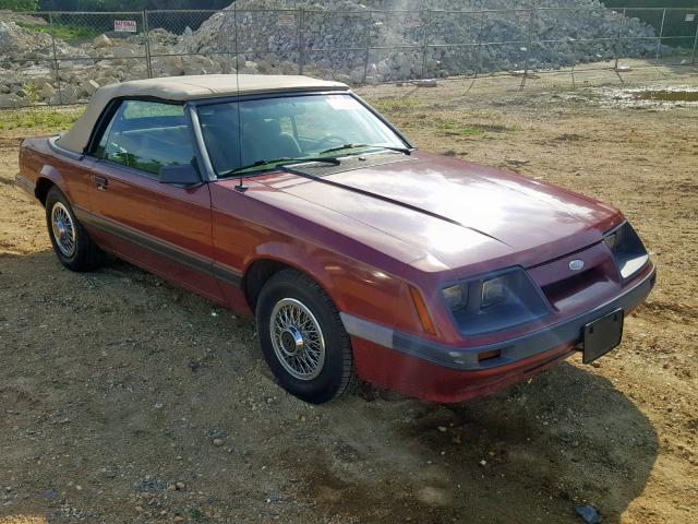 1FABP2739FF217378 - 1985 FORD MUSTANG LX BURGUNDY photo 1