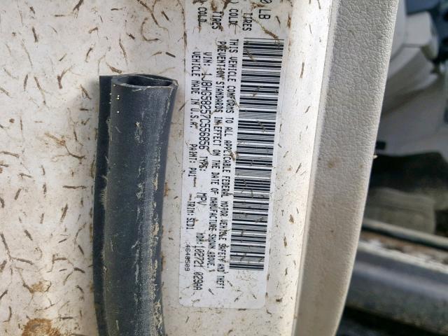 1J8HG58257C556856 - 2007 JEEP COMMANDER WHITE photo 10