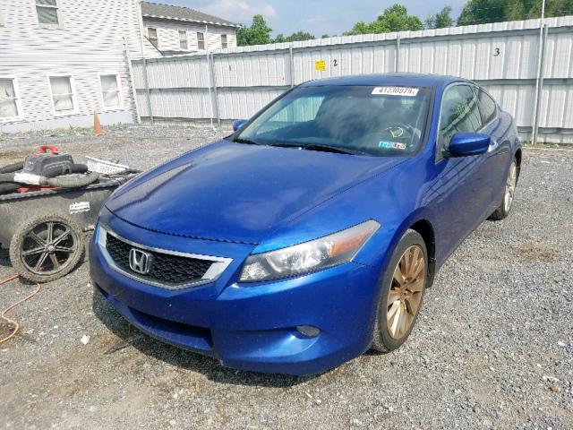 1HGCS22848A011547 - 2008 HONDA ACCORD EXL BLUE photo 2