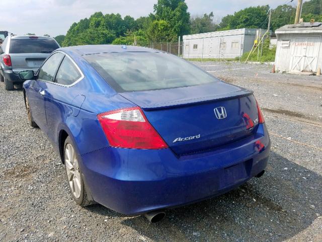 1HGCS22848A011547 - 2008 HONDA ACCORD EXL BLUE photo 3