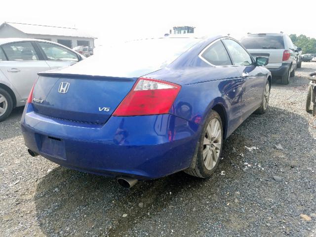 1HGCS22848A011547 - 2008 HONDA ACCORD EXL BLUE photo 4