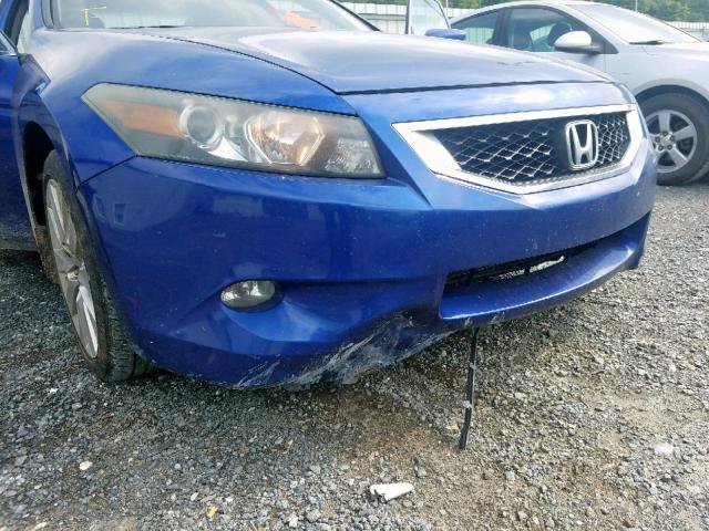 1HGCS22848A011547 - 2008 HONDA ACCORD EXL BLUE photo 9