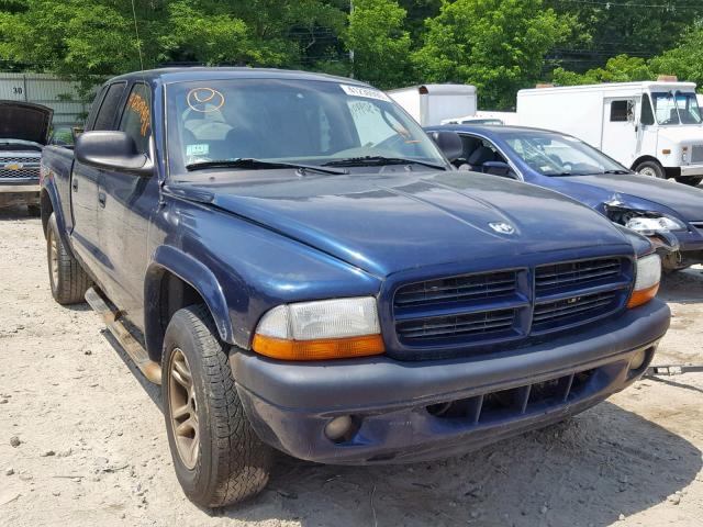 1D7HG38ZX3S369109 - 2003 DODGE DAKOTA QUA BLUE photo 1