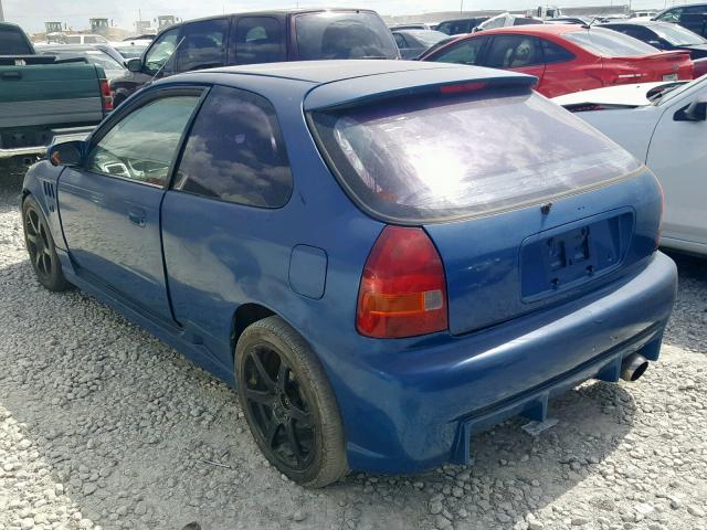 2HGEJ6447VH120062 - 1997 HONDA CIVIC DX BLUE photo 3