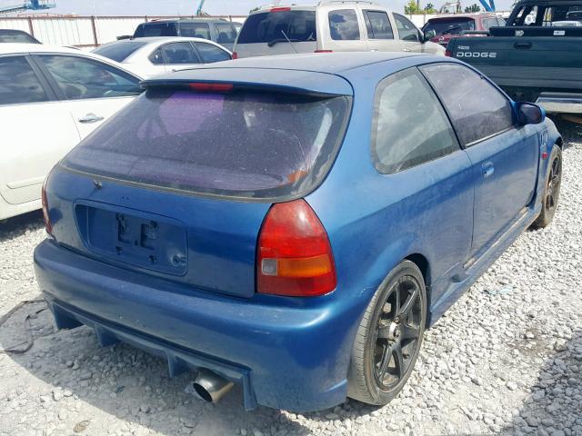 2HGEJ6447VH120062 - 1997 HONDA CIVIC DX BLUE photo 4