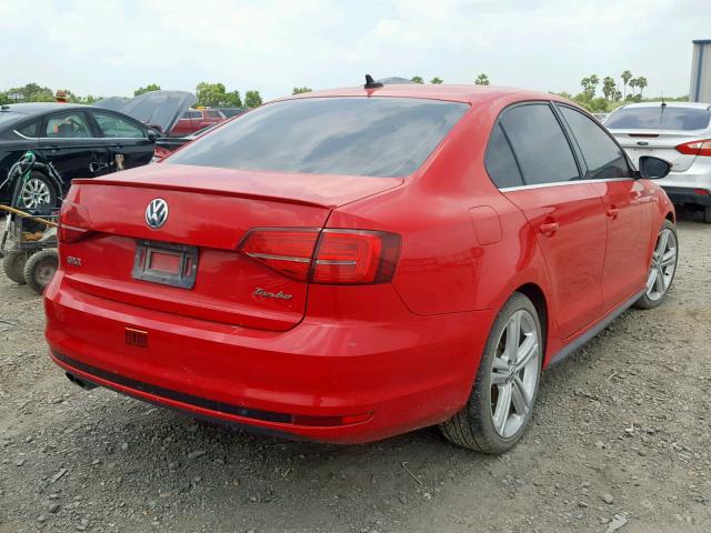 3VW4S7AJ3FM264151 - 2015 VOLKSWAGEN JETTA GLI RED photo 4