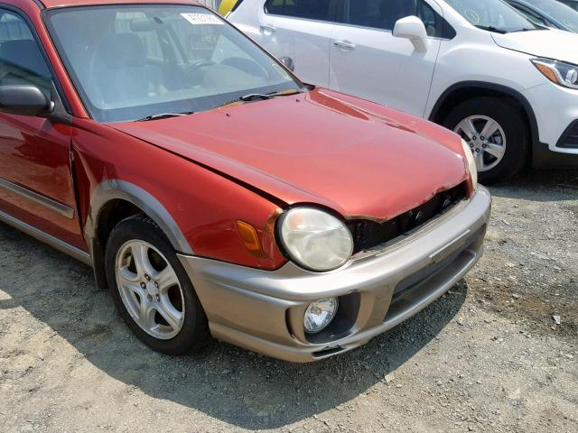 JF1GG68592H800478 - 2002 SUBARU IMPREZA OU MAROON photo 9