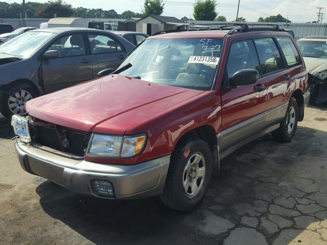 JF1SF6557WH768850 - 1998 SUBARU FORESTER S RED photo 2