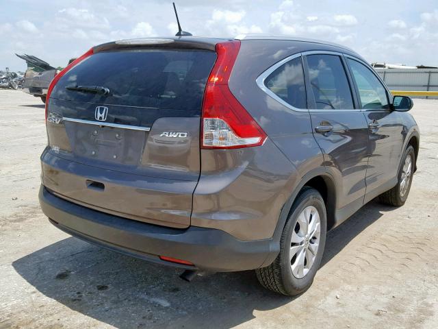 2HKRM4H78EH713856 - 2014 HONDA CR-V EXL BROWN photo 4